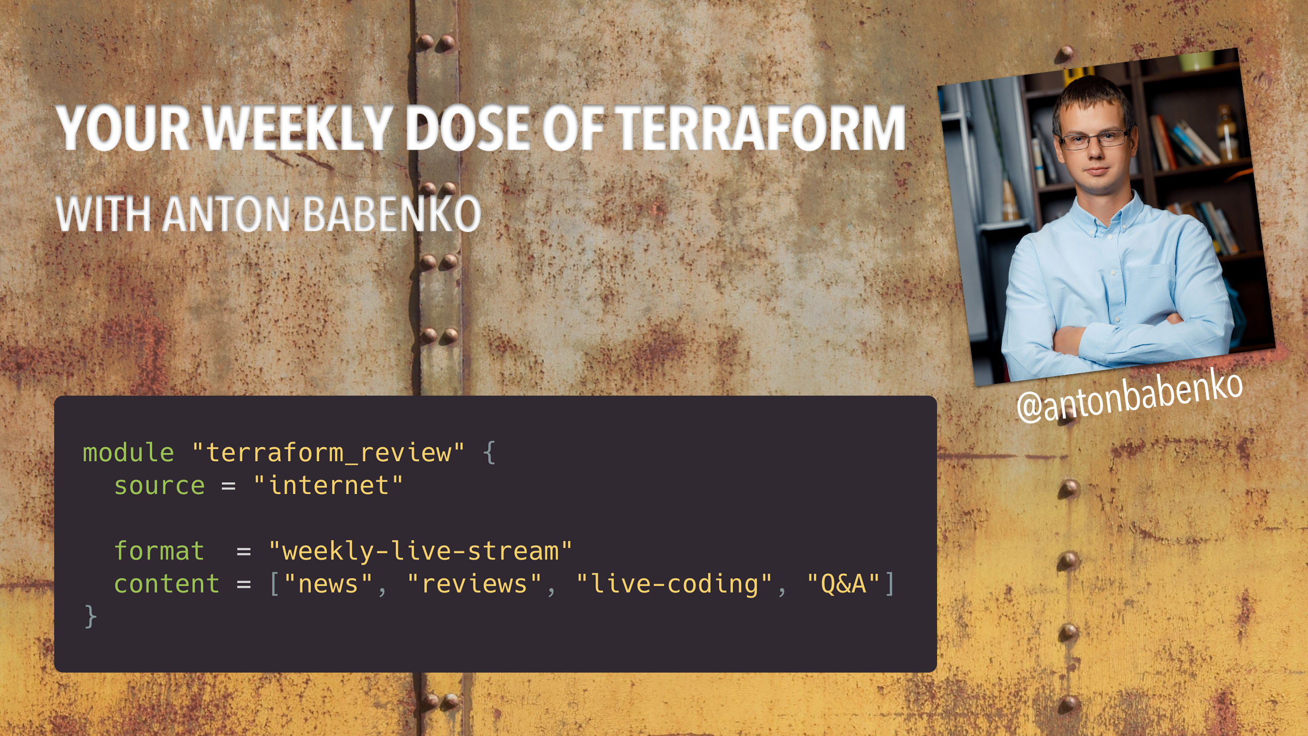 Your Weekly Dose of Terraform — Live Streams